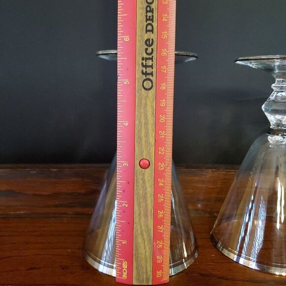 MCM 1960's era Brookmere Platinum Glastonbury Lotus Water Glasses 5.75" tall - Picture 7 of 8